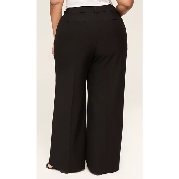 NWT Lane Bryant Perfect Drape High-Rise Wide Leg Pants Black Plus Size 20 Office - Picture 11 of 14